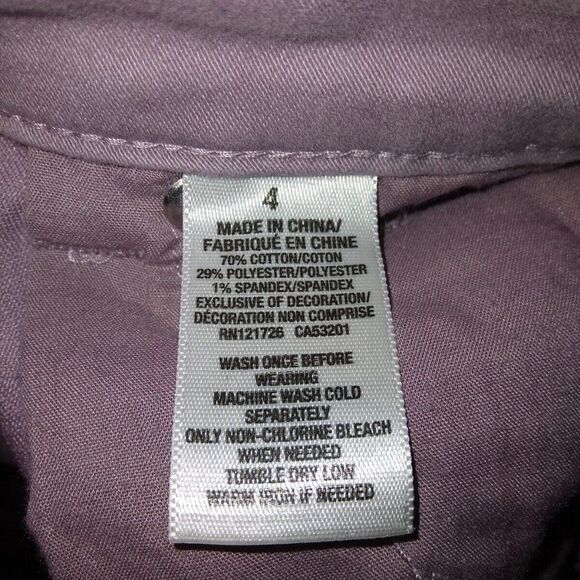 Aeropostale High Waisted Midi Lavender Size 4 - Picture 5 of 6